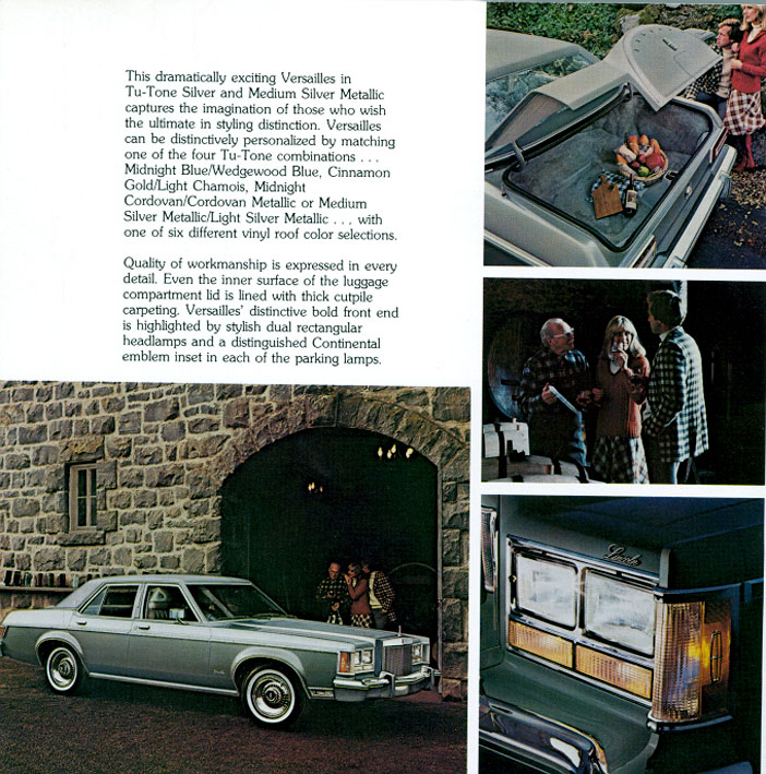 1977 Lincoln Versailles Brochure Page 13